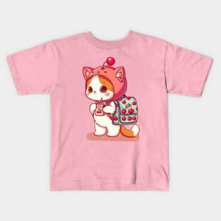 Cherry Kitty Kids T-Shirt